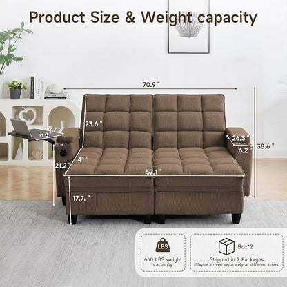 Auvsoce 71" Loveseat Recliner Chair - Image 2