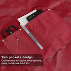 Mignongirl Crossback Apron with Pockets x2,Split Apron with Adjustable Straps,M-XXL