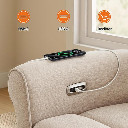 MCombo 87.8" Wall Hugger Power Reclining Sofa - Image 8