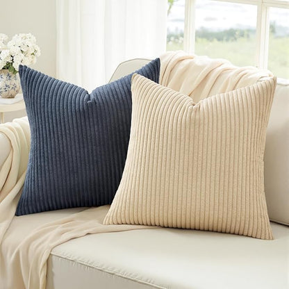 Topfinel Blue and Yellow 24x24 Boho Nordic Couch Throw Pillow Covers Decorative - Image 2