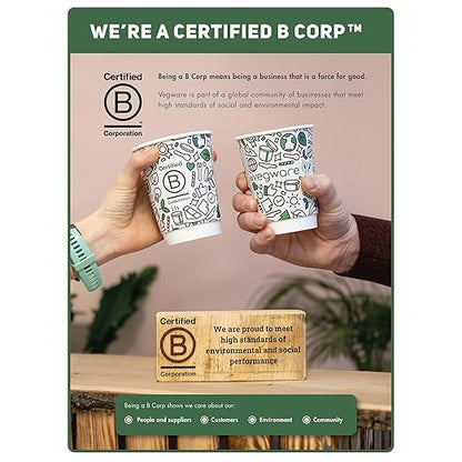 Vegware Compostable 22oz Molded Fiber To Go Containers, Case of 600, Nourish, No-Added PFAS, Reuseable, Bagasse, Meal Prep Food Storage, Suitable for Hot or Cold Food, Choice of Size 3 Lids & Bases