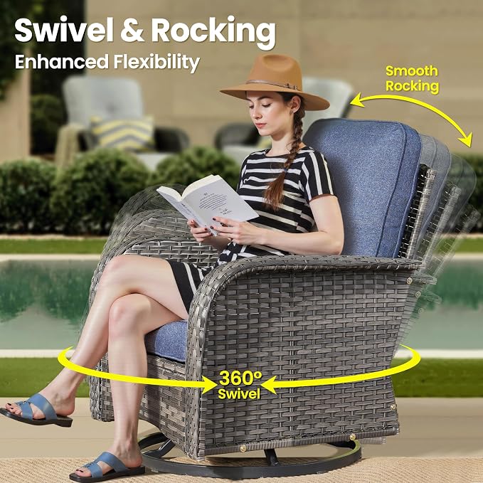 ovios 8-Piece Patio Furniture Set, Outdoor Wicker Sofa - Image 2