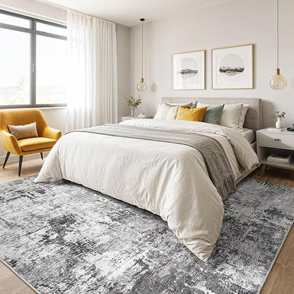 LOONGRUG 9x12 Area Rug Washable Large Neutral Modern Living Room Rugs | - Image 4