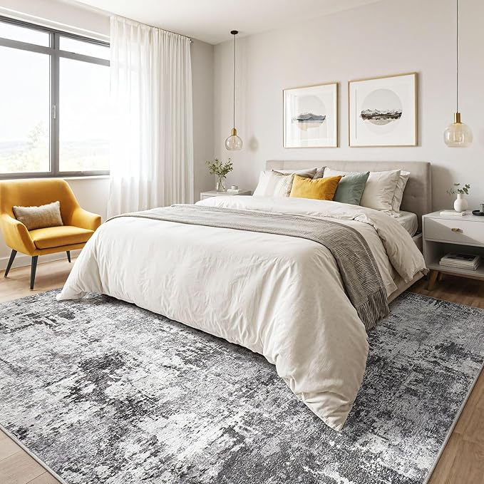 LOONGRUG 8x10 Area Rugs Washable Large Neutral Modern Living Room Rug | - Image 4