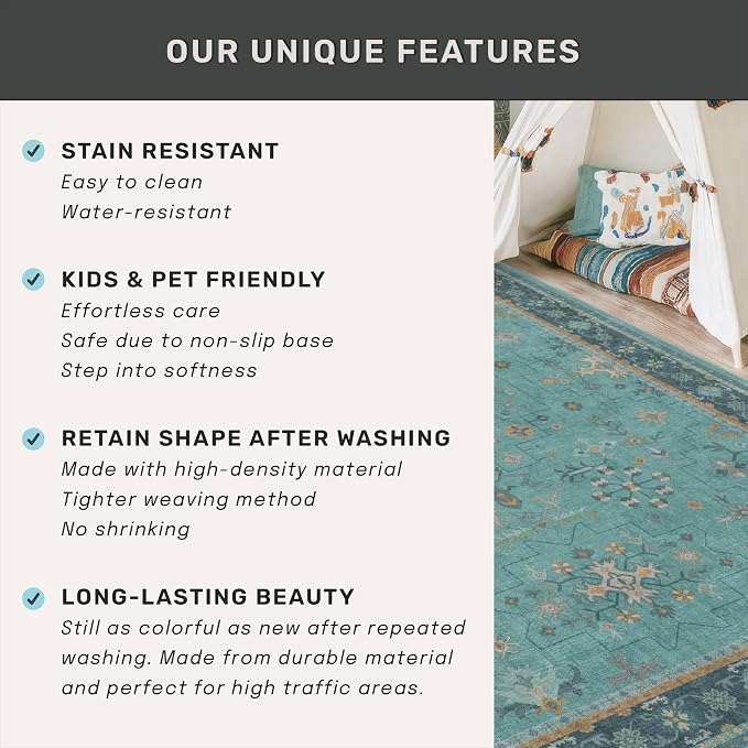 Boho 2x6 Non Slip Kitchen Rug Runner - Image 7