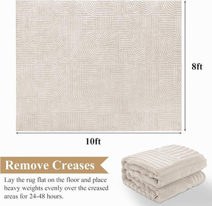 Pauwer 8x10 Area Rugs for Living Room, Modern Non Slip Washable Rug, Soft Fluffy - Image 2