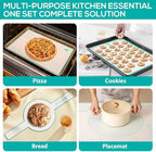 3PCS Silicone Bread sling & Silicone Baking Mat & Macaron Baking Sheet, Non-Stick Reusable Bread Making Tools for Kneading Dough Rolling Pastry and Baking Accessories