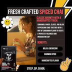 Revival Tea Company Fresh Crafted Spiced Chai Tea - Black Tea Blend with Fresh Spiced Chai Flavor - Loose Leaf 8 Ounces