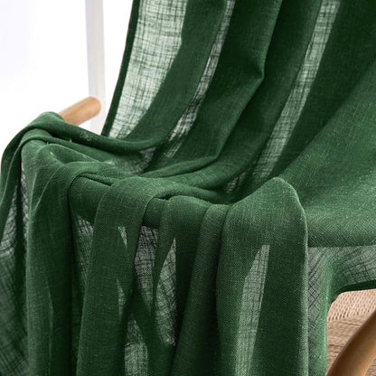 MIULEE Emerald Green Linen Curtains 52x84 Inch Long - Image 6
