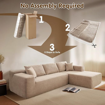 ovios 104" Cloud Boneless Couch - Image 4