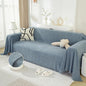 DREAMINGO Modern Minimalism Couch Cover Pets Loveseat Protector Greyish Blue by DREAMINGO