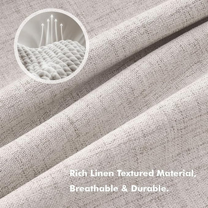 MIULEE 100% Blackout Linen Curtains - Image 3