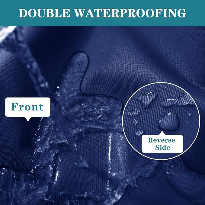 Outdoor Chaise Lounge Cushion Set of 2, Fadesafe Water-Repellent Lounge Deck - Image 3