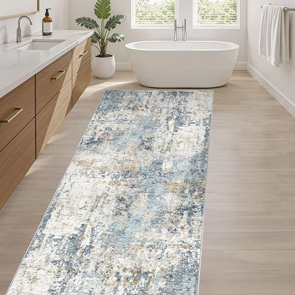LOONGRUG Runner Rug 3x8 Washable Non-Slip Kitchen Neutral Modern Rug | Abstract - Image 5