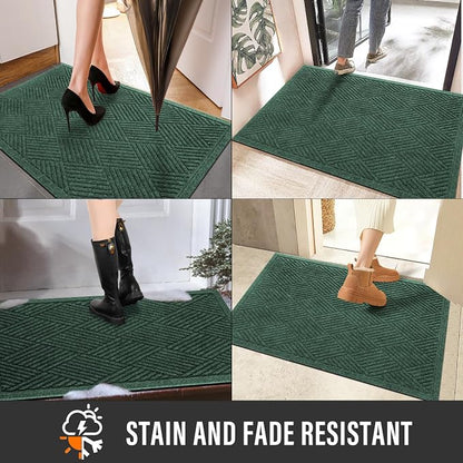 Sturdy Front Door Mat, Absorbent Muddy Dirt Resist Welcome Door Mats Outdoor - Image 5