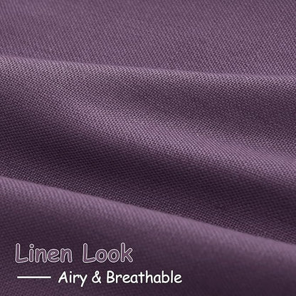 Plum Linen Curtains 72 Inch Length - Image 5