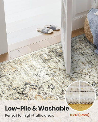 AMADA HOMEFURNISHING Washable Area Rug, Low-Profile Large Area Rug - Image 8