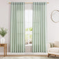 Aqua Green Linen Curtains 52x72 Inch 2 Panels | Semi Sheer Light Filtering by Nanspring