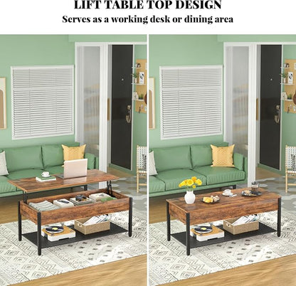 Homieasy 41.7" Lift Top Coffee Table - Image 5