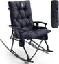 EVER ADVANCED Oversized Folding Rocking Camping Chair, Padded Portable Rocker by EVERADVANCED