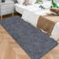 Grey Runner Rug for Bedroom Black Grey 2x5ft Fluffy Area Rug Bedside Runner Rug by JiaoBaba