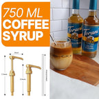 2 Syrup Pump Dispenser Bundle with Torani Coffee Syrup, Vanilla & Caramel Flavors, 25.4 oz Bottles