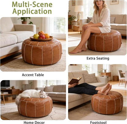 Thgonwid Unstuffed Moroccan Storage Pouf Foot Stool Ottoman Seat, No Filler - Image 8