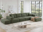 152'' Modern Boneless Couch, Oversized 2-in-1 Modular Sectional Sofa Bed by CUGOAO