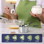 HOTEC 10-PACK Measuring Cups &Spoons Set, Kitchen Gadagets Cooking Baking,Heavy Duty & Dishwasher Safe for Dry and Liquid Ingredients,Black
