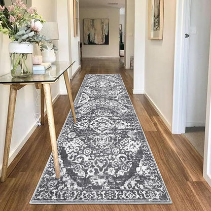 HEBE Hallway Runner Rug 2'8''x8', Washable Non Slip Kitchen Rug Runner | Soft - Image 6