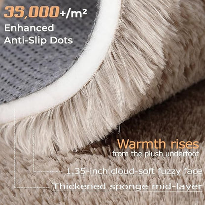 8x10 Area Rugs for Living Room: Fluffy Shag Soft Washable Rug Large Fuzzy Plush - Image 4