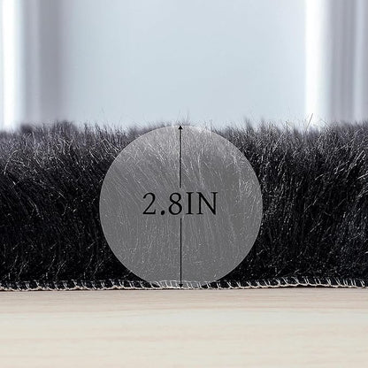 linmopm Faux Fur Sheepskin Rug, 3x3 ft, Round | Shag Fluffy Fuzzy, High-Density - Image 2