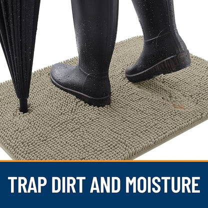 OLANLY Dog Door Mat for Muddy Paws 40x24, Super Absorbent Chenille Mud Mat | - Image 2