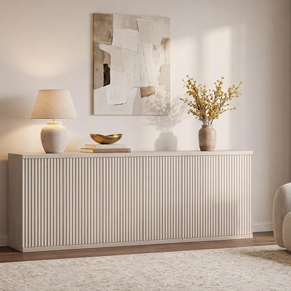 SICOTAS Buffet Cabinet with Storage Accent Sideboard Modern Credenza with Doors - Image 3