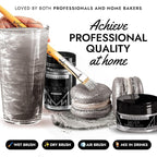 MONÉGASQUE Silver Edible Glitter for Drinks 7g – Edible Glitter for Cakes & Cocktails – Luster Dust for Drinks, Cocktail, & Cakes – Silver Cake Decorations Spray Sprinkles & Halloween Drink Shimmer