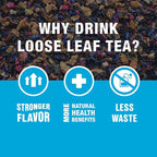 Tiesta Tea - Raspberry Razzle Tea, Loose Leaf, Raspberry Hibiscus Herbal Tea, Premium Caffeine-Free Tea Blend, Make Hot or Iced & Up to 200 Cups, 16 oz Resealable Bulk Pouch