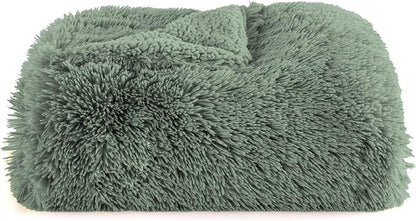 Bedsure GentleSoft Fuzzy Sherpa Faux Fur Twin Blanket Sage Green Cozy Gifts - Image 8