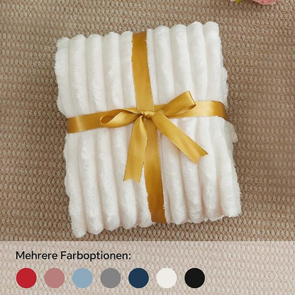 BEDELITE Ribbed Fleece Throw Blanket - Image 6