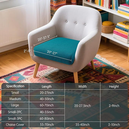 Hokway Couch Cushion Covers Stretch Cushion Covers Sofa Seat Cushion Slipcover - Image 3