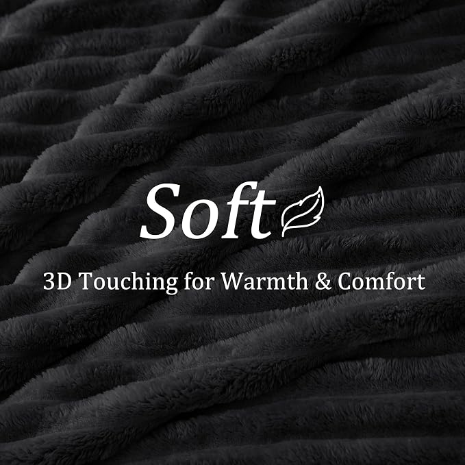 BEDELITE Ribbed Fleece Throw Blanket - Image 4