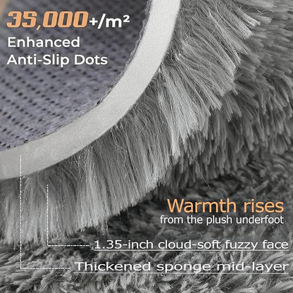 6x9 Area Rug for Living Room: Fluffy Shag Soft Washable Rugs Large Fuzzy Plush - Image 4
