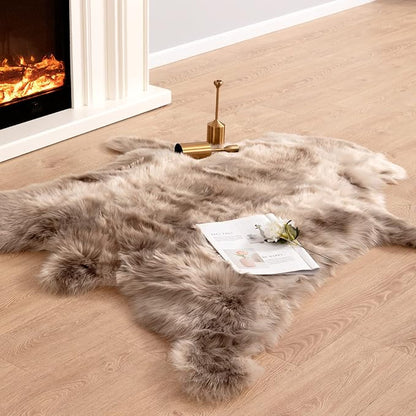 Carvapet 4x5 Faux Reindeer Hide Rug by Carvapet