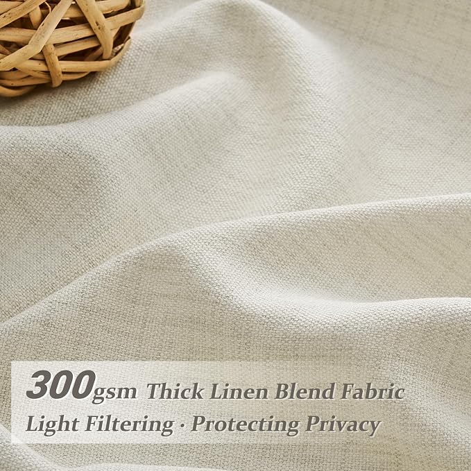 Cream Memory Shape Pleated 95 Inch Curtains 2 Panels Set - Image 3
