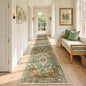 RELEANY Washable Area Rug, Runner 2'6"x12', Brick/Brown/Green | Non-Slip by RELEANY