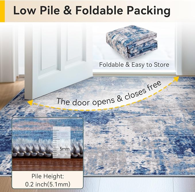 RELEANY Washable Round 6ft Area Rug - Image 7