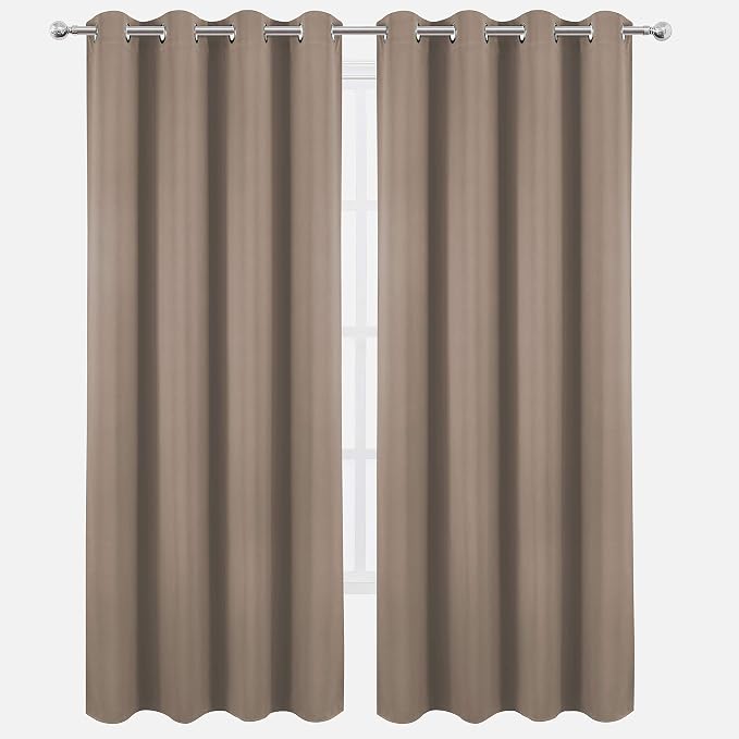 Cappuccino Thermal Blackout Curtains/52 x 108 Inch/Set of 2 Panels Room - Image 2