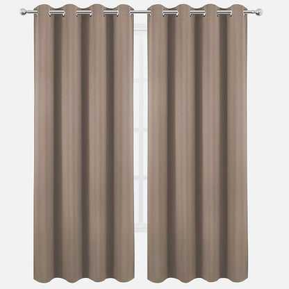 Cappuccino Thermal Blackout Curtains/52 x 108 Inch/Set of 2 Panels Room - Image 2