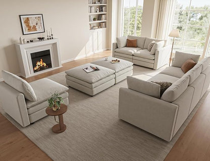 97" Cloud Couches for Living Room, 29.1" Deep Seat Modular Sectional Sofa - Image 7