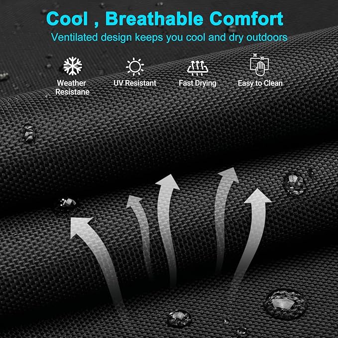 ABORON Chaise Lounge Chair, 5 Positions Padded Outdoor Tanning Chair, Heavy - Image 4