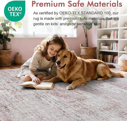 5x7 Ft Area Rugs for Living Room, Soft Non-Slip Washable Rugs Modern Abstract - Image 5
